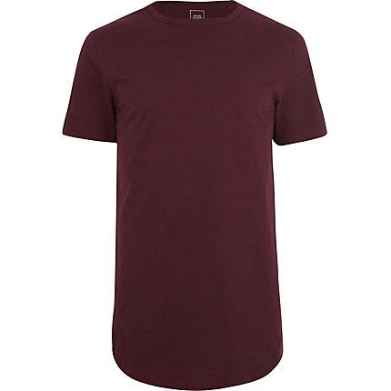 River Island Mens Curved Hem Short Sleeve T-shirt