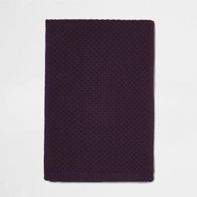River Island Menspurple Honeycomb Knit Scarf