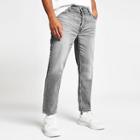 River Island Mens Wash Loose Fit Cropped Jeans