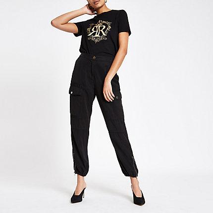 River Island Womens Ri Crown Foil Print T-shirt