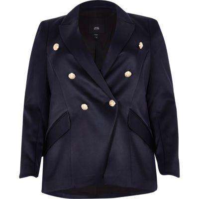 River Island Womens Plus Double Breasted Tux Jacket