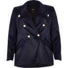 River Island Womens Plus Double Breasted Tux Jacket