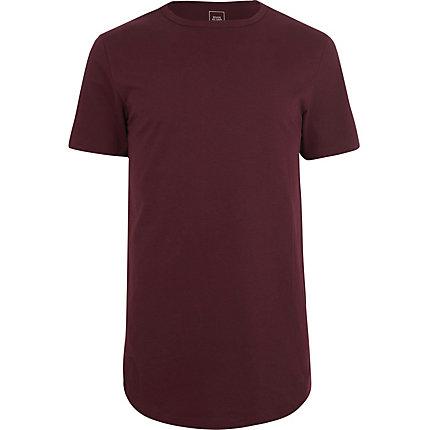 River Island Mens Big And Tall Curve Hem T-shirt
