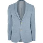 River Island Mens Skinny Fit Suit Jacket With Linen