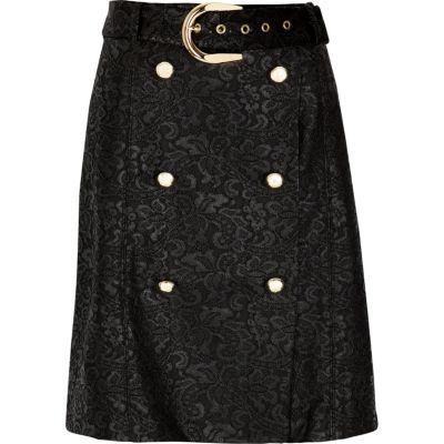 River Island Womens Lace Buttoned Mini Skirt