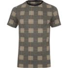 River Island Mens Check Print Muscle Fit T-shirt