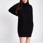 River Island Womens Plus Roll Neck Sweater Dress