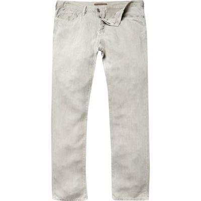 River Island Mens Light Linen-blend Pants