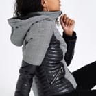 River Island Womens Check Fur Hood Long Sleeve Padded Jacket