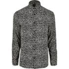 River Island Mens Leopard Print Long Sleeve Shirt