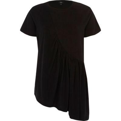 River Island Womens Ruched Asymmetric T-shirt