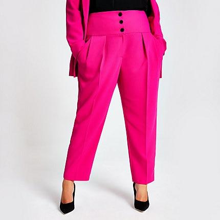 River Island Womens Plus High Corset Waist Peg Trousers