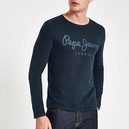 River Island Mens Pepe Jeans Long Sleeve T-shirt