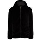 River Island Mens Faux Fur Zip Front Hoodie