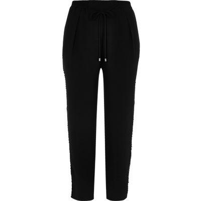 River Island Womens Soft Woven Stripe Drawstring Pants