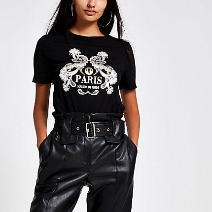River Island Womens 'paris' Pailsey Print T-shirt