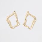 River Island Womens Gold Color Wavy Stud Earrings