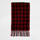 River Island Mensred Check Scarf