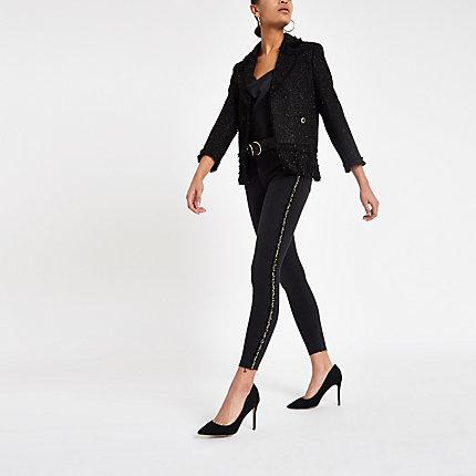 River Island Womens Amelie Embellished Mid Rise Skinny Jean