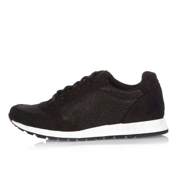 River Island Womens Glittery Trainers
