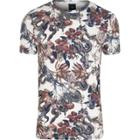 River Island Mens Big And Tall White Snake Print Crew T-shirt