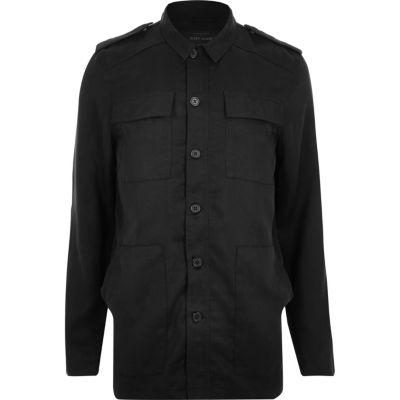River Island Mens Minimal Military Jacket