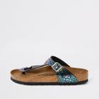 River Island Womens Birkenstock Gizeh Snake Embossed Sandals