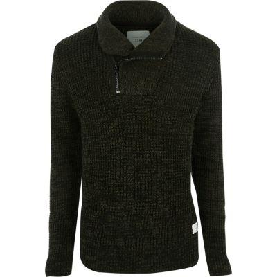 River Island Mens Jack And Jones Core Knit High Neck Jumper