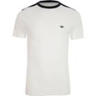 River Island Mens White Muscle Fit Contrast Crew Neck T-shirt