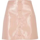 River Island Womens Patent Buttoned Mini Skirt