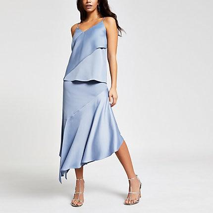 River Island Womens Satin Asymmetric Cami Top