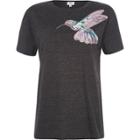 River Island Womens Marl Sequin Bird Embellished T-shirt