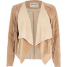 River Island Womens Suede Fringed Jacket
