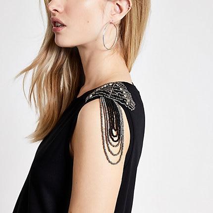 River Island Womens Shoulder Embellished Tank Top