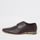 River Island Mens Textured Derby Shoes