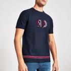 River Island Mens Slim Fit 'rr' Embroidered Print T-shirt