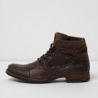 River Island Mens Mixed Texture Leather Boots