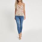 River Island Womens Petite Sequin And Bead Embellished Cami