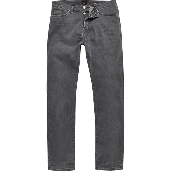 River Island Mensgrey Dylan Slim Jeans