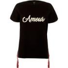 River Island Womens 'amour' Faux Pearl Tape Trim T-shirt