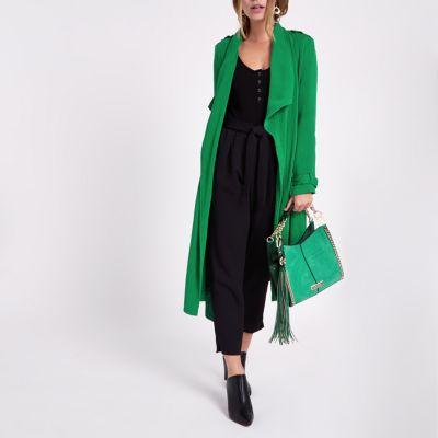 River Island Womens Petite Fallaway Tie Waist Duster Coat