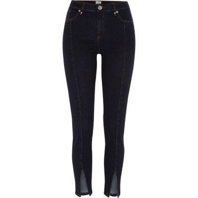 River Island Womens Amelie Split Hem Super Skinny Jeans