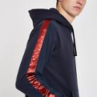 River Island Mens Jack And Jones Satin Tape Hoodie
