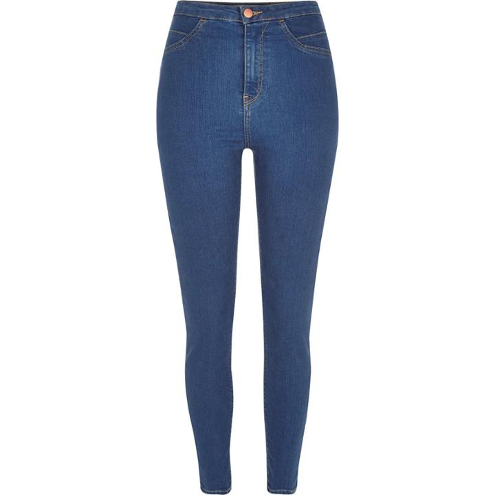 River Island Womens Bright Wash High Waisted Molly Jeggings