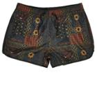 River Island Mensred Tile Print Short Swim Shorts