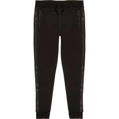 River Island Mens Camo Print Panel Slim Fit Joggers