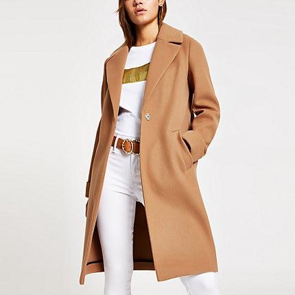 River Island Womens Petite Long Sleeve Coat