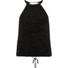 River Island Womens Lace-up Back Knit Halter Top