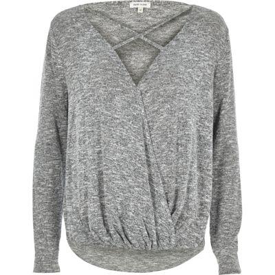 River Island Womens Strappy Wrap Front Top