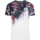 River Island Mens Big And Tall White Floral 'nyc' Fade T-shirt